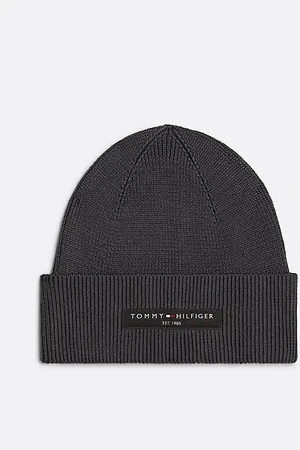 Tommy Hilfiger Beanie met omslag en logopatch