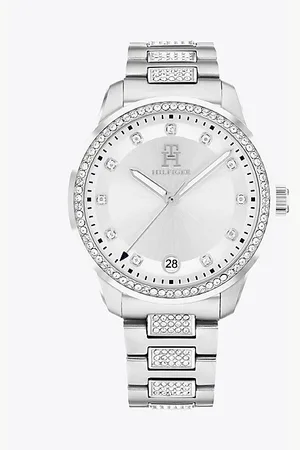 Tommy Hilfiger Roestvrijstalen horloge met kristallen
