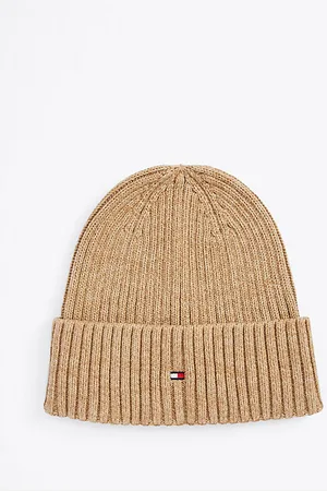 Tommy Hilfiger Beanie met kasjmier en Hilfiger-vlag