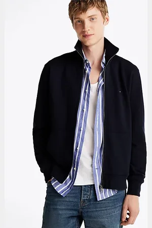 Tommy Hilfiger Sweatshirt met rits en opstaande kraag