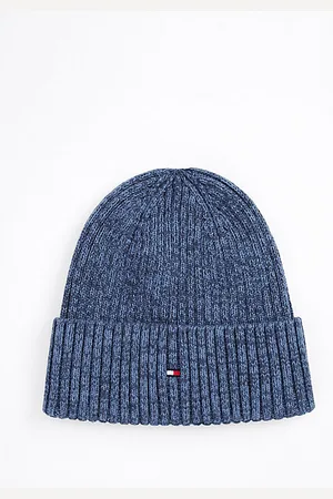 Tommy Hilfiger Beanie met kasjmier en Hilfiger-vlag