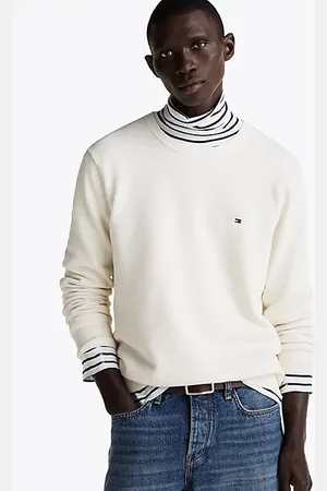 Tommy Hilfiger Trui met ronde hals en wafelsteek