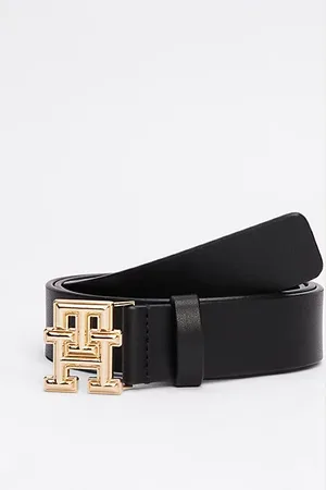 Tommy Hilfiger TH Monogram leren riem met monogramgesp
