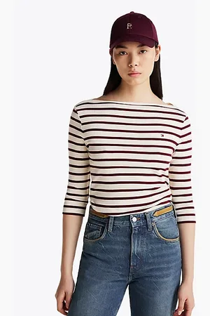Tommy Hilfiger Slim fit T-shirt met boothals