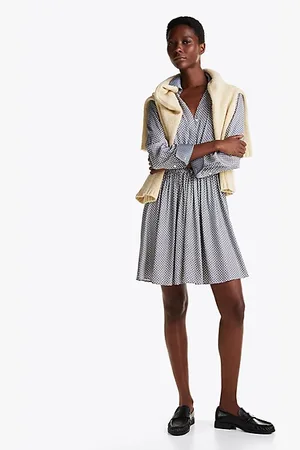 Tommy Hilfiger Fit-and-flare mini-jurk met ceintuur