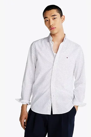 Tommy Hilfiger Regular fit overhemd met TH Flex en polkadots