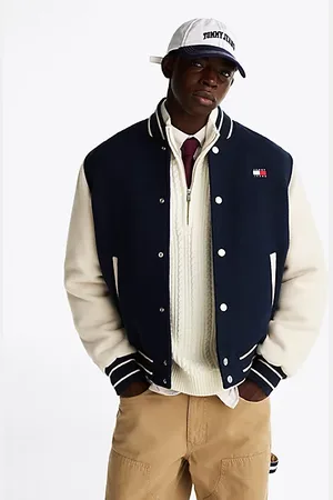 Tommy Hilfiger Relaxed varsity jack met wol