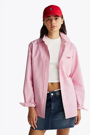 Tommy Hilfiger Relaxed fit blouse met geborduurd logo