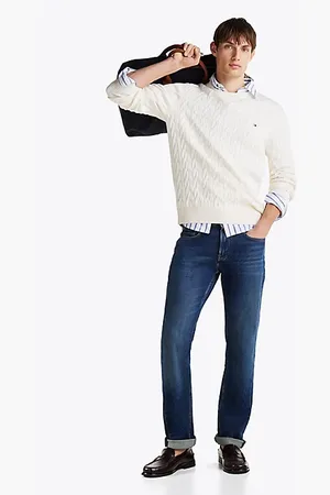 Tommy Hilfiger Denton straight jeans met whiskers