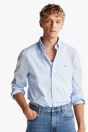 Tommy Hilfiger Regular fit overhemd met TH Flex en polkadots