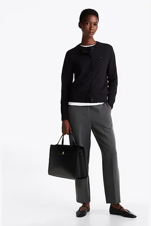 Tommy Hilfiger Slim fit straight cropped broek