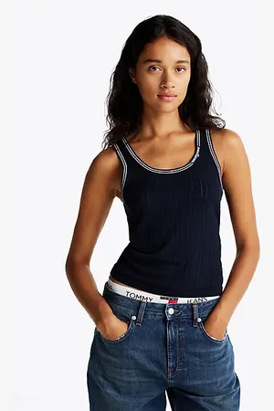 Tommy Hilfiger Slim fit tanktop met ajour