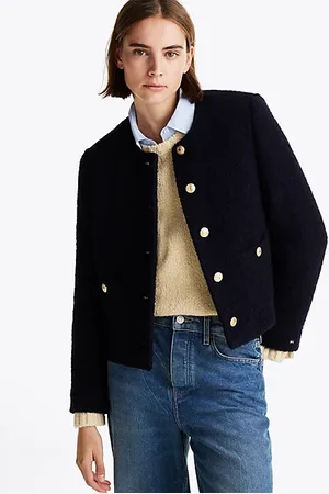 Tommy Hilfiger Cropped jasje van bouclé met wol