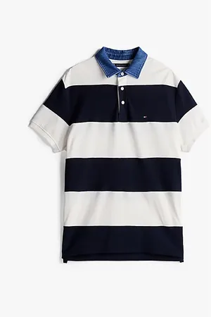 Tommy Hilfiger Relaxed fit polo met rugbystreep