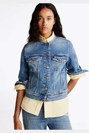 Tommy Hilfiger Denim truckerjack zonder kraag