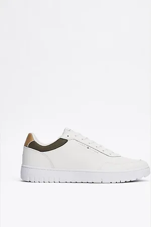 Tommy Hilfiger Basketbalsneaker met gemengde texturen