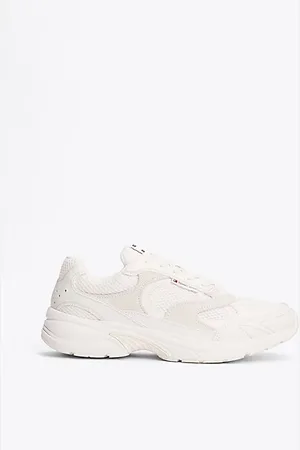 Tommy Hilfiger Colour-blocked sneaker met gemengde texturen