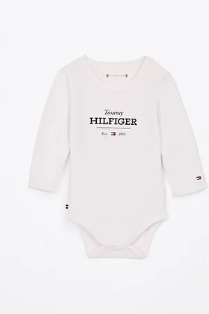 Tommy Hilfiger Hilfiger Monotype romper met lange mouwen