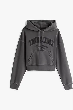 Tommy Hilfiger Boxy garment-dyed cropped hoodie