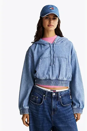 Tommy Hilfiger Cropped denim hoodie