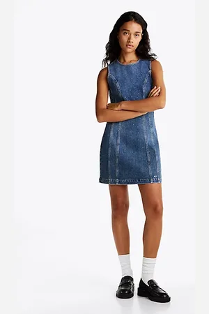 Tommy Hilfiger Mini-bodycon-jurk van glitterdenim