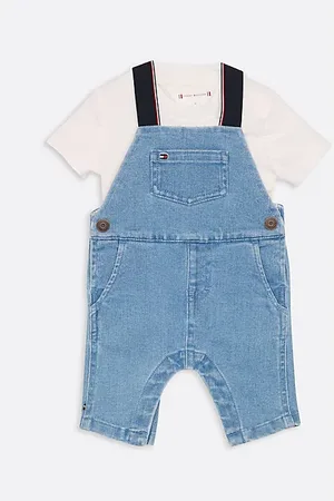 Tommy Hilfiger Denim tuinbroek met contrasterende banden