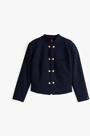 Tommy Hilfiger Curve slim fit blazer met opstaande kraag