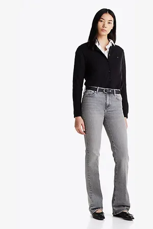 Tommy Hilfiger Medium rise bootcut jeans met fading