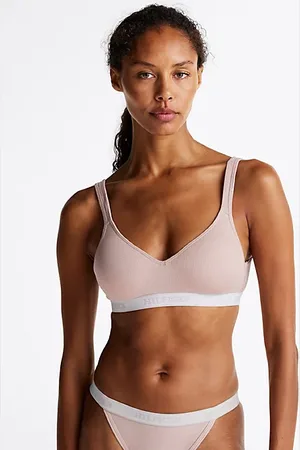 Tommy Hilfiger Hilfiger Monotype geribde push-up bralette