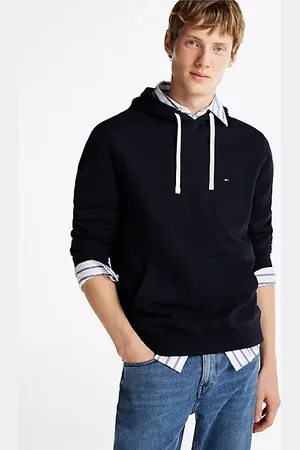Tommy Hilfiger Terrykatoenen hoodie met geborduurde vlag
