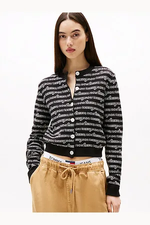 Tommy Hilfiger Cropped slim fit vest met all-over logo
