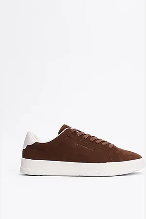 Tommy Hilfiger Suède court sneaker met plateauzool