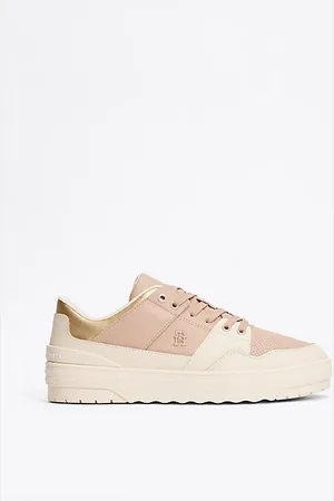 Tommy Hilfiger Leren basketbalsneaker met colour-blocking