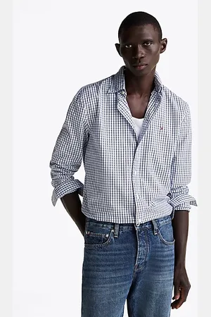 Tommy Hilfiger Regular fit poplin overhemd met ginghamruit