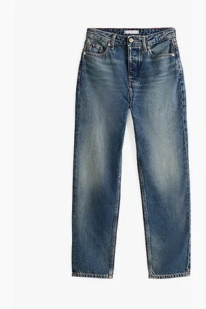 Tommy Hilfiger Adaptive high rise straight jeans met fading