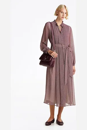 Tommy Hilfiger Geplooide fit-and-flare maxi-jurk