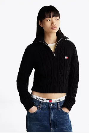 Tommy Hilfiger Kabelgebreide trui met wol