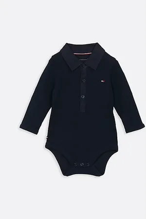 Tommy Hilfiger Romper met kraag en lange mouwen