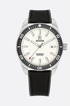 Tommy Hilfiger Roestvrijstalen horloge met leren band
