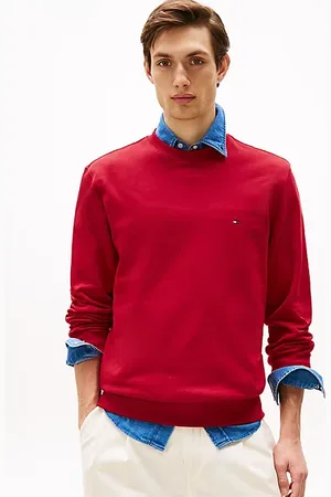 Tommy Hilfiger Terry sweatshirt met geborduurde vlag