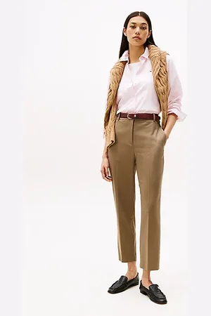 Tommy Hilfiger Slim enkellange broek met rechte broekspijpen