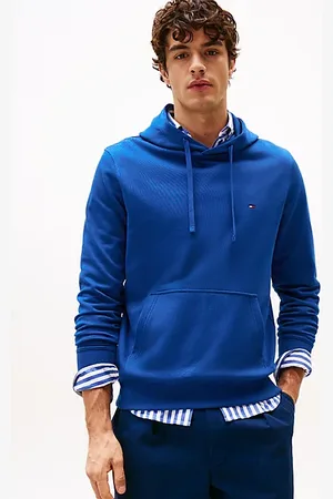 Tommy Hilfiger Terrykatoenen hoodie met geborduurde vlag