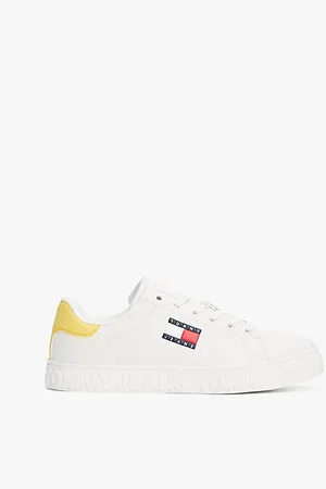 Tommy Hilfiger Sneaker met reliëflogo en leer