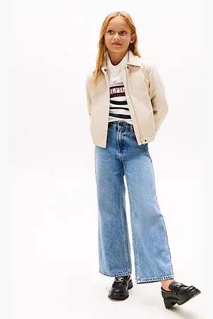 Tommy Hilfiger Jeans met paillettenvlag en wijde fit
