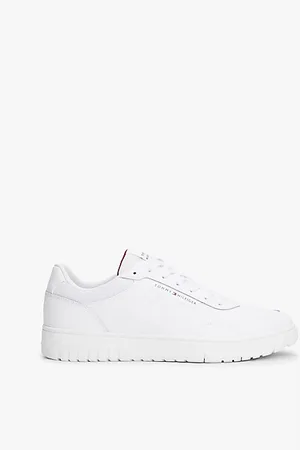 Tommy Hilfiger Leren sneaker met gemengde texturen