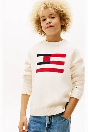Tommy Hilfiger Trui met ronde hals en Hilfiger-vlag