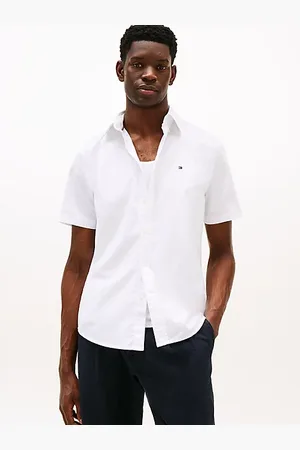 Tommy Hilfiger TH Flex regular fit overhemd met korte mouwen