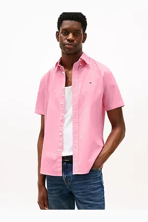 Tommy Hilfiger TH Flex regular fit overhemd met korte mouwen