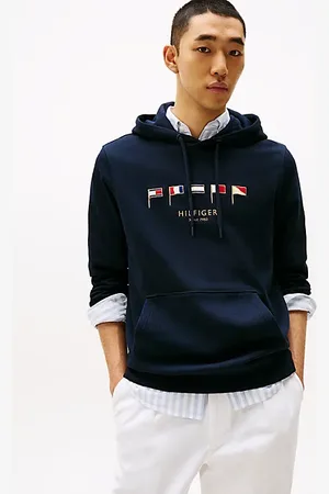 Tommy Hilfiger Hoodie met geborduurde vlaggen