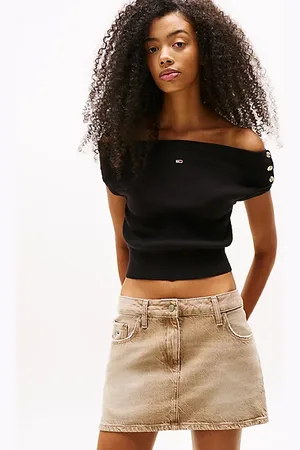 Tommy Hilfiger Off-The-Shoulder trui met kapmouwen